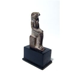 A lovely Egyptian steatite amulet of Horus