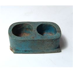 A very nice Egyptian faience scribe’s inkwell