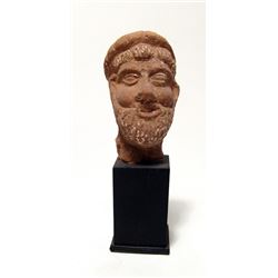 Egyptian terracotta head of a bearded man