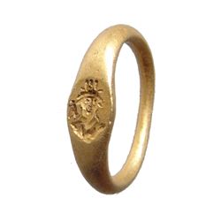 A lovely Egyptian gold child’s ring, Roman Period