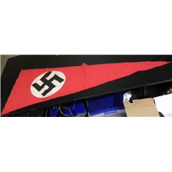 NAZI PENNANT-ORIGINAL-DOUBLE SIDED-54" LONG-22" WIDE