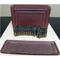 US WWII 30 CAL AMMUNITION CHEST W/FULL BANDOLIER