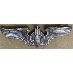 WWII US AAF BOMBADIER WINGS-STERLING-CRIMP BACK