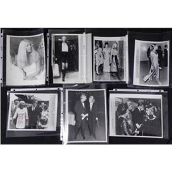 7) Original Kennedy Press Photos Joan and Sen Edward