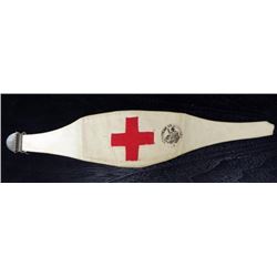 WWII FRENCH RED CROSS ARMBAND - MINISTERE DE LA GUERRE