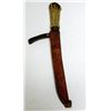 Image 6 : OLD BONE HANDLE HUNTING KNIFE-FINLAND-LEATHER SHEATH