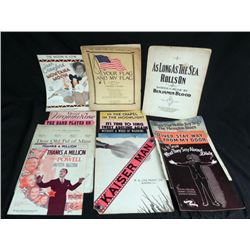 14 WWI & WWII ERA SHEET MUSIC-SOME MILITARY