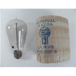 Antique ComEd Mazda Working Tip Light Bulb w/ Orig Pkg