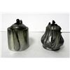 Image 2 : 2 Antique Pewter Teapots 1800's Bachelor Single Serving