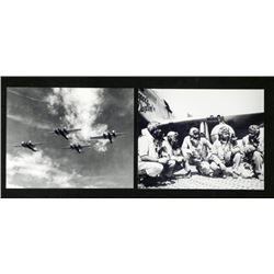 2 Photos US Tuskegee 332nd Airmen, Martin B-12 Bomber