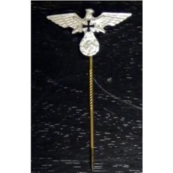 NAZI STICKPIN-ORIGINAL--EAGLE/SWASTIKA/IRON CROSS