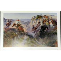 Charles M. Russell Wild Horse Hunters Cowboy Art Print