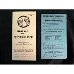 2 WWII BRITISH BOOKLETS FOR MILITARY--FIRST AID