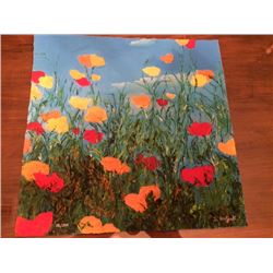 "SUNSHINE POPPY" ORIGINAL HAND SIGNED GICLEE BY DAVID NAJAR W/COA
