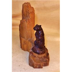 Ohrmann, Bronze mounted on Petrified Wood,