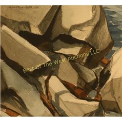 Walter Hook (1919-1989), Watercolor,