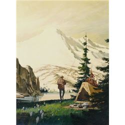 Richard Amundsen, 1928-1997,  Oil on Board,