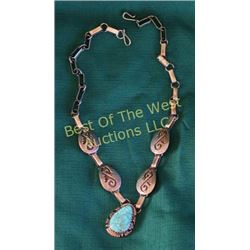 Sterling and Turquois Necklace,