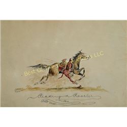 George King Bourke(1858-1930 Ireland), Watercolor,