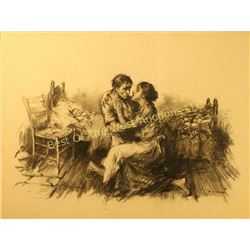 Frederick Coffay Yohn, (1875-1933),  Charcoal,