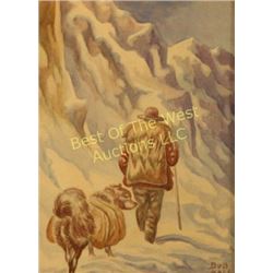 Bob Hall (1898-1970), Watercolor,