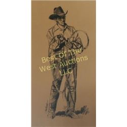 Joe Hobbs (1934-), Charcoal Drawing