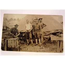 C. 1916 RPPC REAL PHOTO POSTCARD OF A SOLDIER'S HOME ON THE MEXICAN BORDER