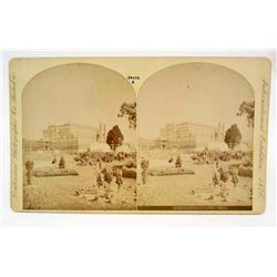 1876 STEREOVIEW PHOTO CARD AT INTERNATIONAL EXPOSITION