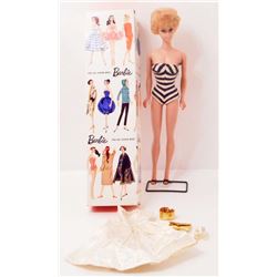 VINTAGE 1960'S BLONDE BUBBLE CUT BARBIE DOLL IN ORIGINAL BOX