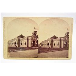1876 STEREOVIEW PHOTO CARD AT INTERNATIONAL EXPOSITION