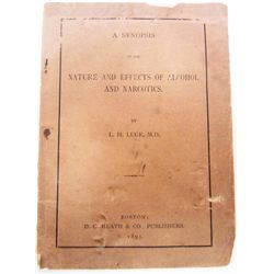 1895 "NATURE AND EFFECTS OF ALCOHOL AND NARCOTICS" BOOKLET