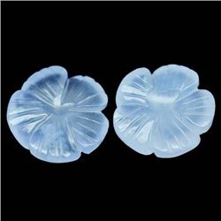 PAIR OF 11.08 CT NATURAL LAVENDER MADAGASCAR CHALCEDONY