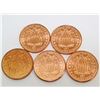 Image 2 : LOT OF 5 2011 DIFFERENT 1 OUNCE COPPER ROUND COINS