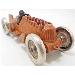 CAST IRON RACING CAR W/ DRIVER & MOVING PISTONS