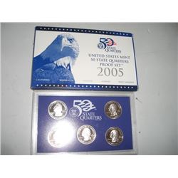 2005 UNITED STATES 50 STATES QUARTER PROOF SET RED BOOK ORIGINAL ISSUE VALUE IS $15.95 HAS *CA/MN/OR