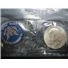 Image 1 : 1974-S  IKE SILVER DOLLAR UNCIRCULATED (BLUE PACK)