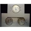 Image 2 : 3-1964 WASHINGTON SILVER QUARTERS