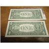 Image 2 : 2-2003-A $1 FRN'S LOW CONSECUTIVE SERIAL 'S UNC