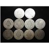 Image 2 : 10 ASSORTED 1880'S SEATED LIBERTY DIMES