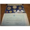 Image 1 : 1973 BARBADOS 8 COIN PROOF SET $5 & $10 COINS