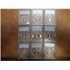 Image 1 : 9 PCGS LINCOLN CENTS  SEE DESCRIPTION