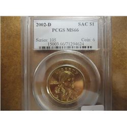 2002-D SACAGAWEA DOLLAR PCGS MS66