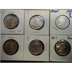 1979 P/D/S & 1980 P/D/S SBA DOLLARS S'S ARE PF'S