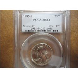 1985-P WASHINGTON QUARTER PCGS MS64