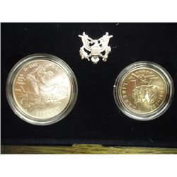 1991-95 WWII 2 COIN UNC SET