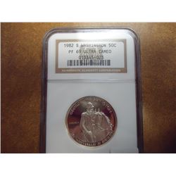 1982-S WASHINGTON COMMEMORATIVE HALF NGC PF69