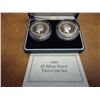 Image 2 : 1989 UNITED KINGDOM 2 POUND SILVER PF 2 COIN SET