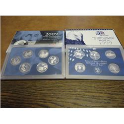 1999 & 2009 US 50 STATE QUARTERS PROOF SETS WITH