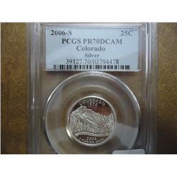 2006-S SILVER COLORADO QUARTER PCGS PR70 DCAM