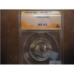 1960-D FRANKLIN HALF DOLLAR ANACS MS63